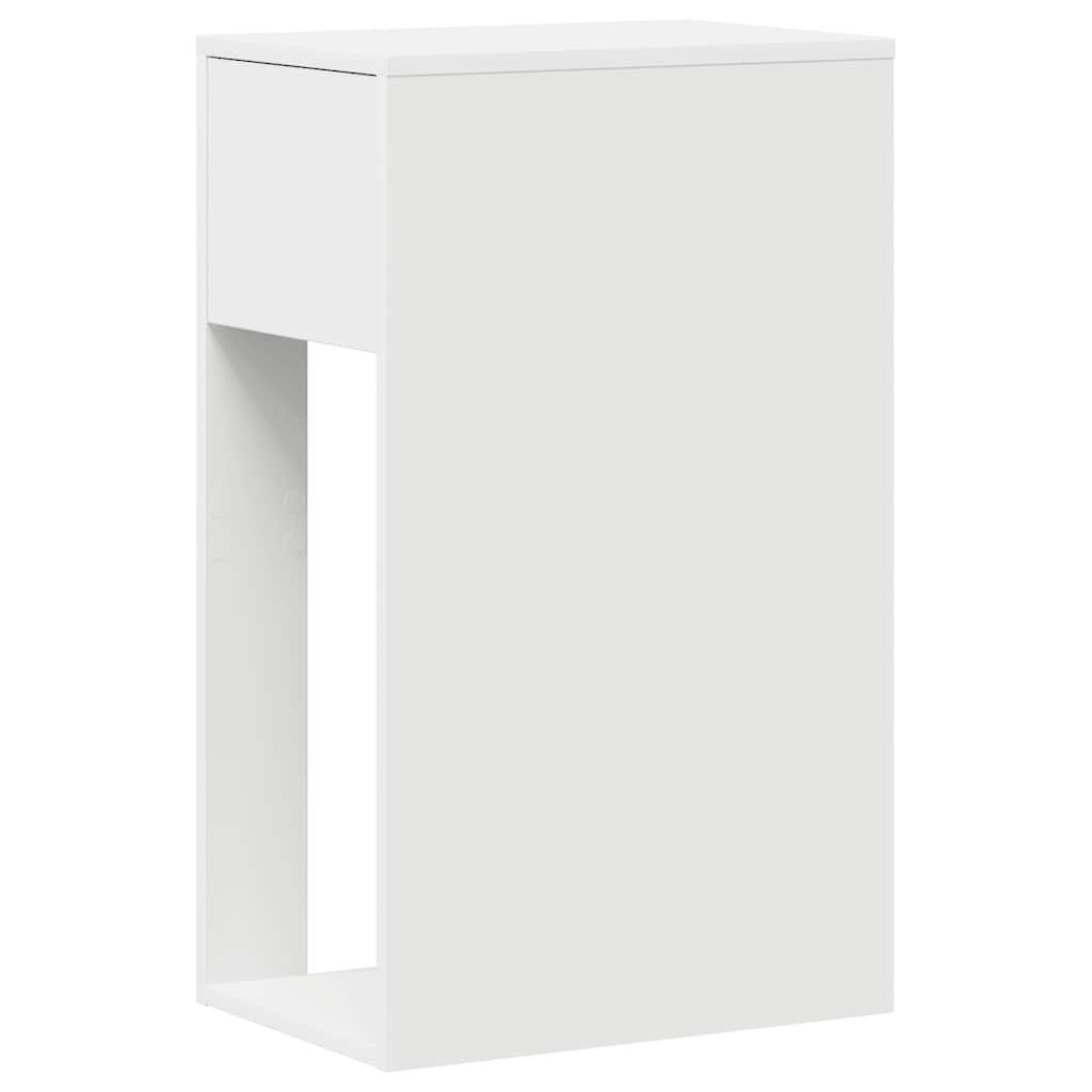 vidaXL Computertorenstandaard met lade 30x44x74 cm wit