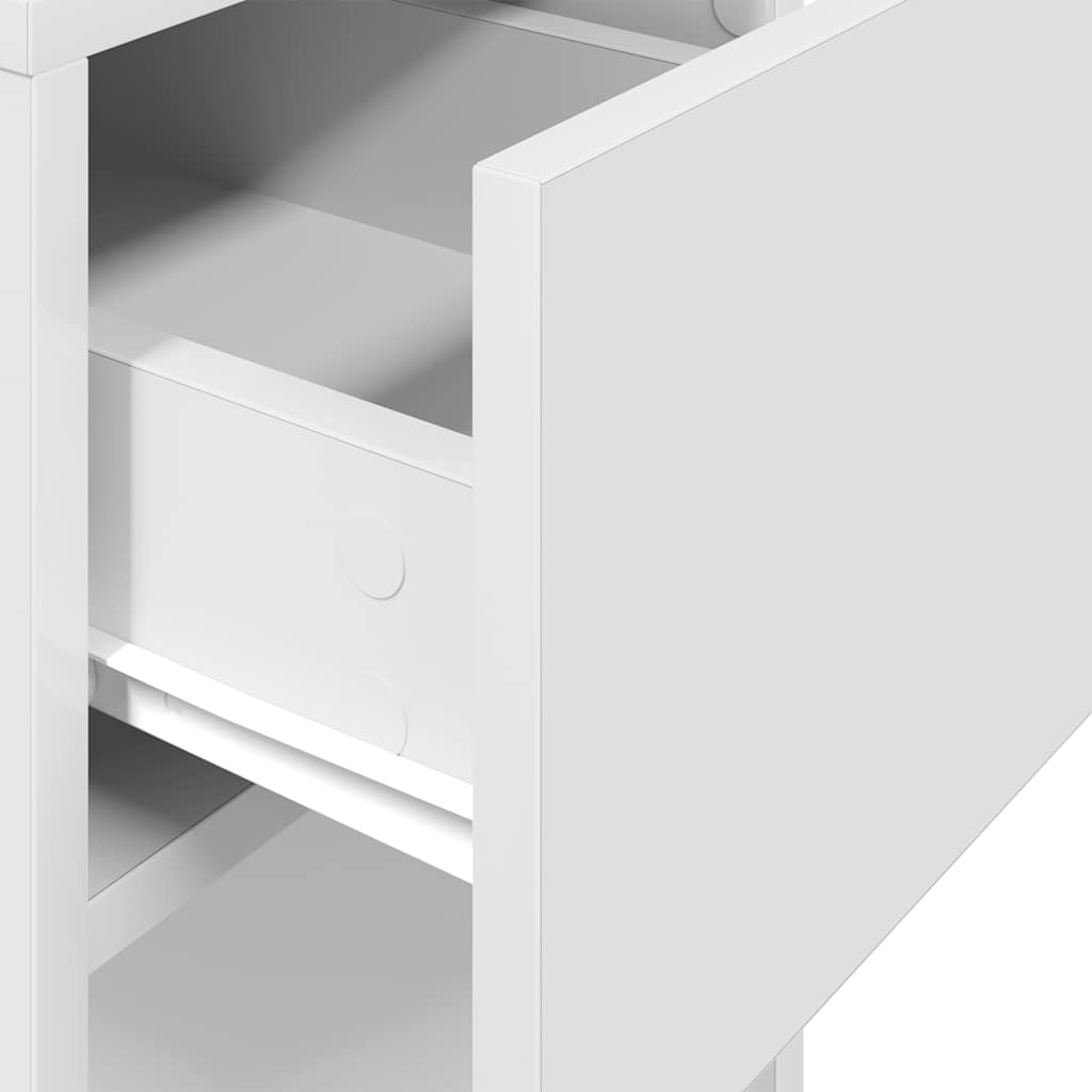 vidaXL Computertorenstandaard met lade 30x44x74 cm wit