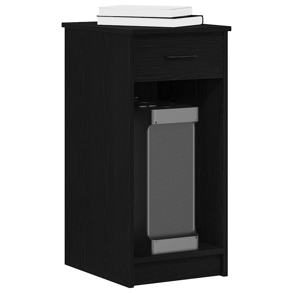 vidaXL Computertorenstandaard met lade 35x45x77 cm wit