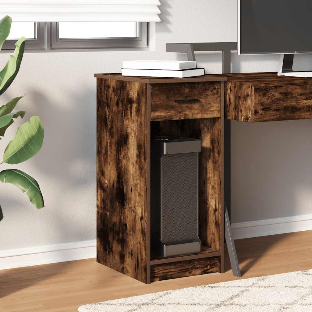 vidaXL Computertorenstandaard met lade 35x45x77 cm wit