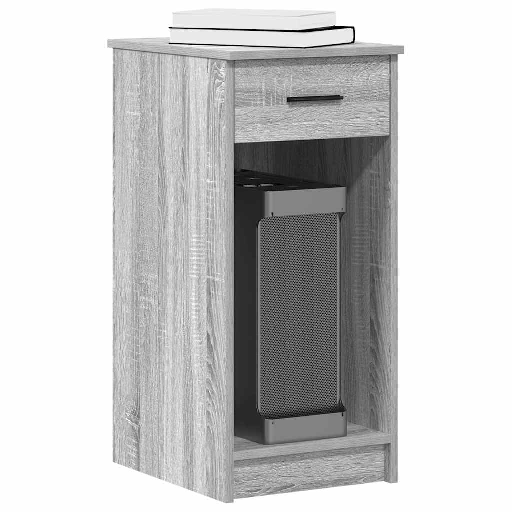 vidaXL Computertorenstandaard met lade 35x45x77 cm wit