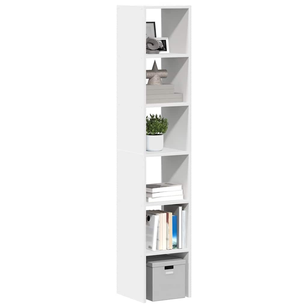 vidaXL Stackable Bookcase 30x30x80 cm Engineered Wood White