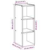 vidaXL Stackable Bookcase 30x30x80 cm Engineered Wood White