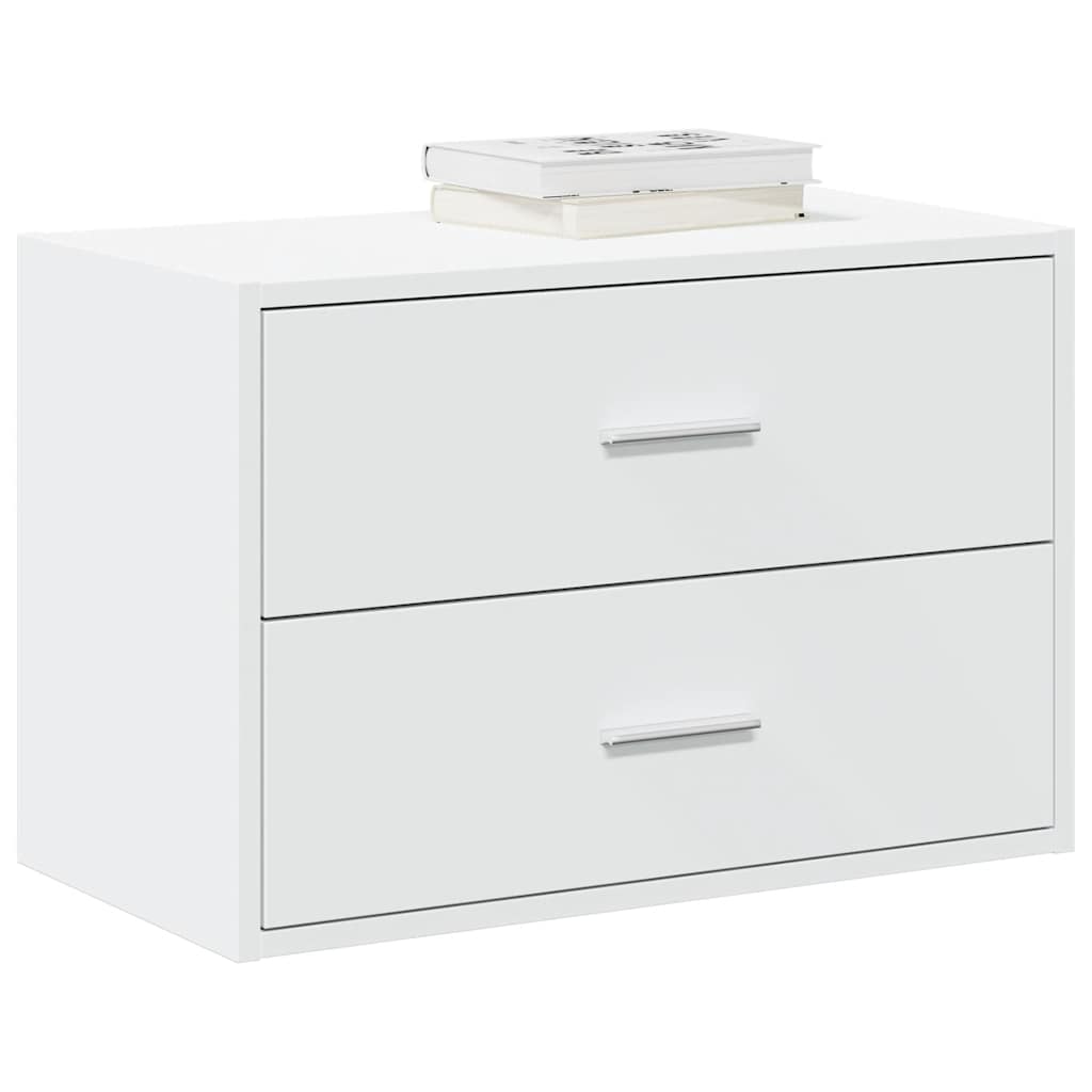 vidaXL Kast met 2 lades 60x31x40 cm bewerkt hout wit