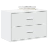 vidaXL Kast met 2 lades 60x31x40 cm bewerkt hout wit