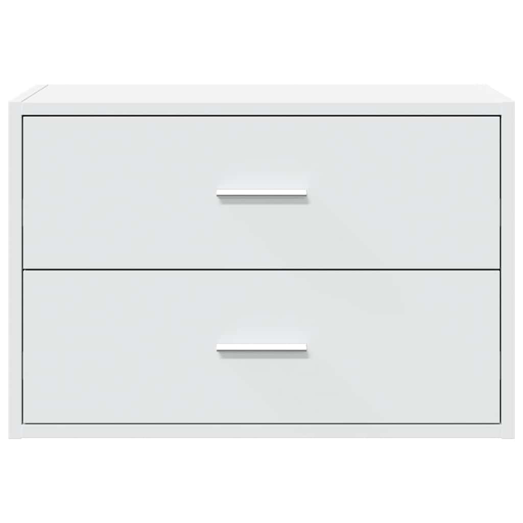 vidaXL Kast met 2 lades 60x31x40 cm bewerkt hout wit