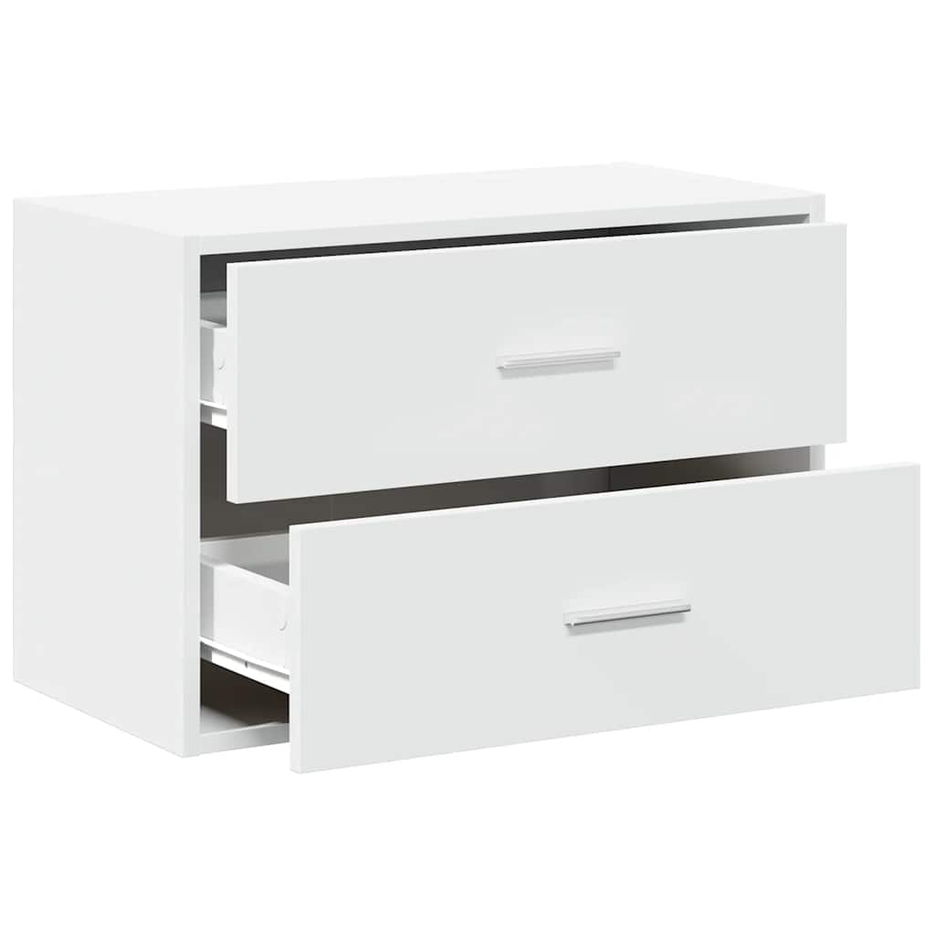 vidaXL Kast met 2 lades 60x31x40 cm bewerkt hout wit