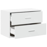 vidaXL Kast met 2 lades 60x31x40 cm bewerkt hout wit