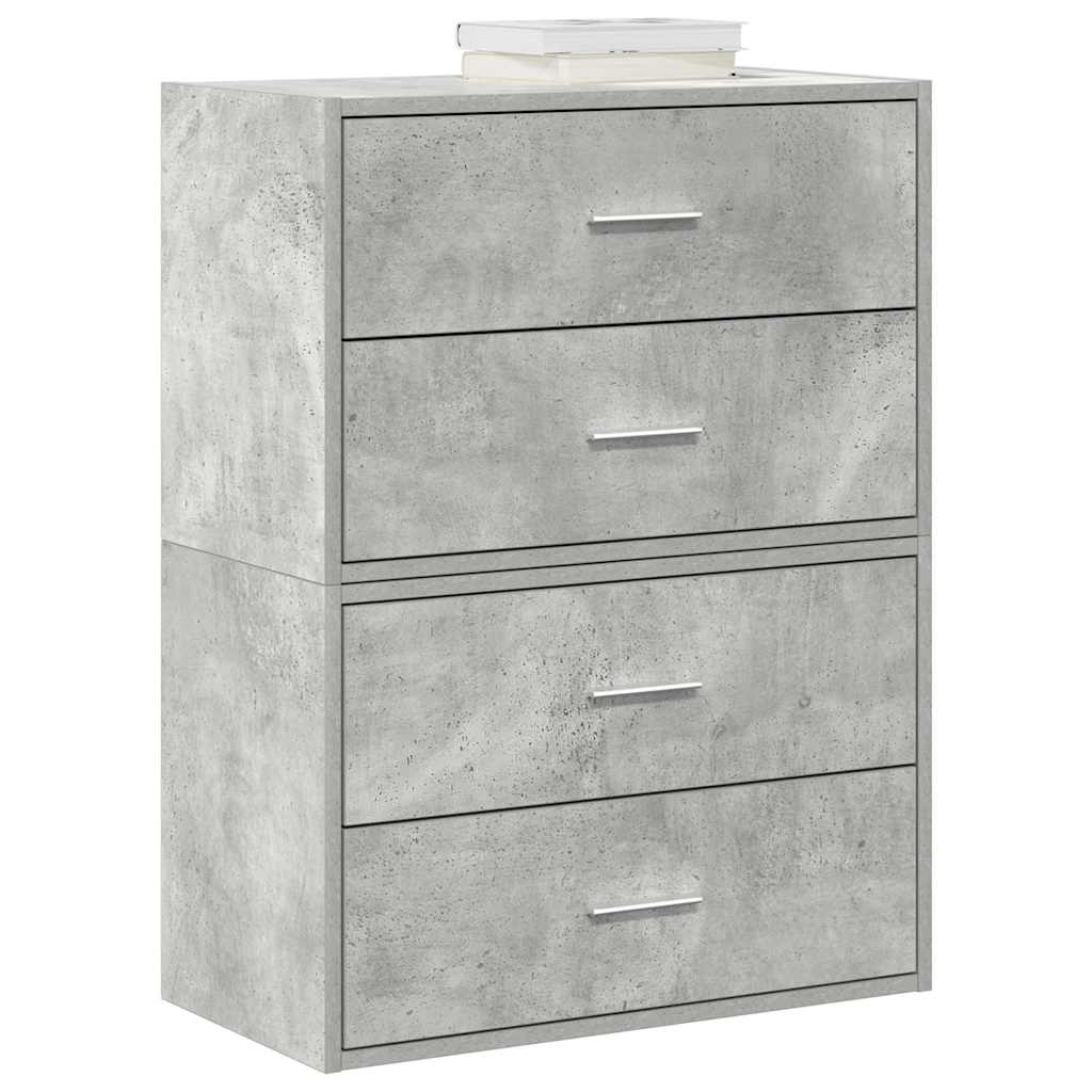 vidaXL Kast met 2 lades 60x31x40 cm bewerkt hout wit