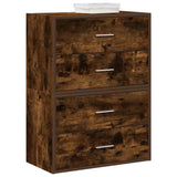 vidaXL Kast met 2 lades 60x31x40 cm bewerkt hout wit