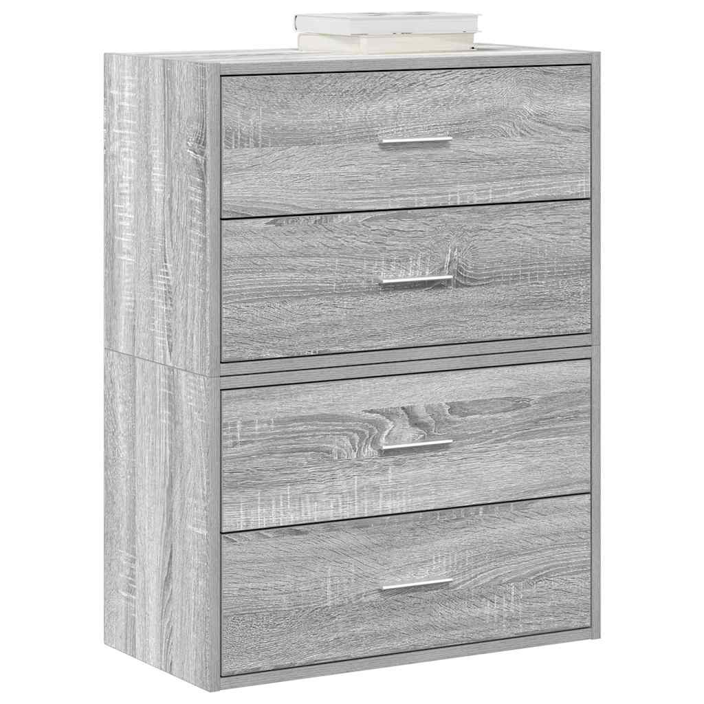 vidaXL Kast met 2 lades 60x31x40 cm bewerkt hout wit