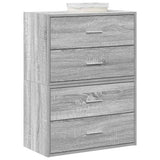 vidaXL Kast met 2 lades 60x31x40 cm bewerkt hout wit