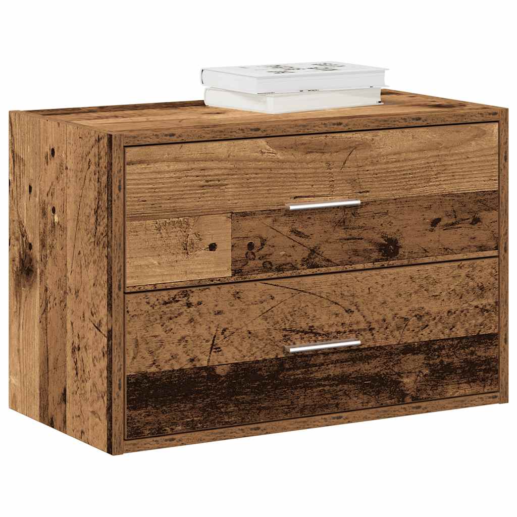 vidaXL Kast met 2 lades 60x31x40 cm bewerkt hout wit