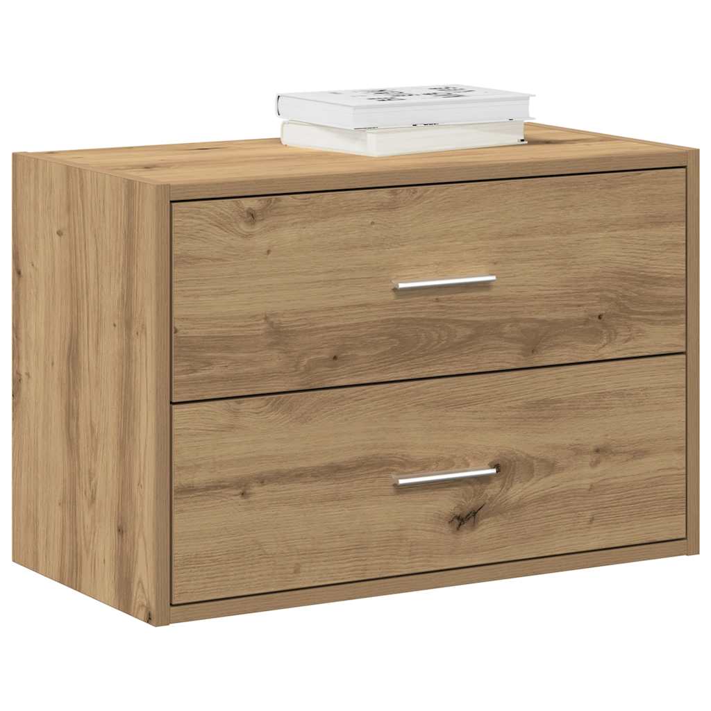 vidaXL Kast met 2 lades 60x31x40 cm bewerkt hout wit