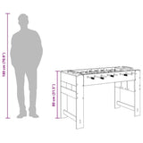 vidaXL Tafelvoetbal Wit 125 x 60,5 x 80 cm Bewerkt hout