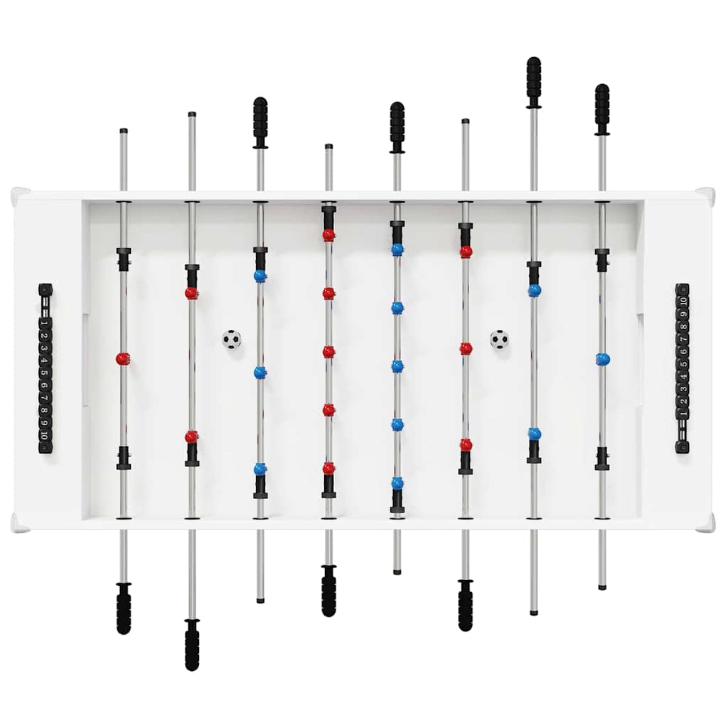 vidaXL Tafelvoetbal Wit 125 x 60,5 x 80 cm Bewerkt hout