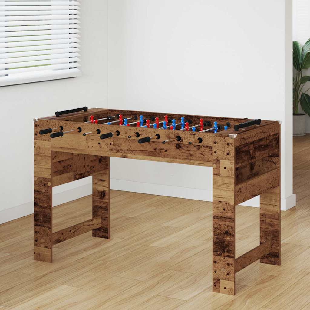 vidaXL Tafelvoetbal Wit 125 x 60,5 x 80 cm Bewerkt hout
