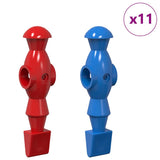 vidaXL Tafelvoetbalspelers 22 pcs Blauw en Rood 2,4 x 2,1 x 9,7 cm PP