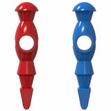vidaXL Tafelvoetbalspelers 22 pcs Blauw en Rood 2,4 x 2,1 x 9,7 cm PP