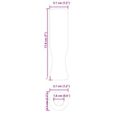 vidaXL Foosball Handles 10 pcs Black 3.1 x 3.1 x 17.8 cm PP
