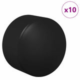 vidaXL Tafelvoetbal Tafelkappen 10 pcs Zwart 1,9 x 1,9 x 1,6 cm PP