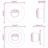 vidaXL Tafelvoetbal Lager 10 pcs Zwart 5 x 5 x 2,8 cm PP