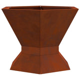 vidaXL Fire Pit Black 50 x 50 x 40 cm Weatherproof Steel
