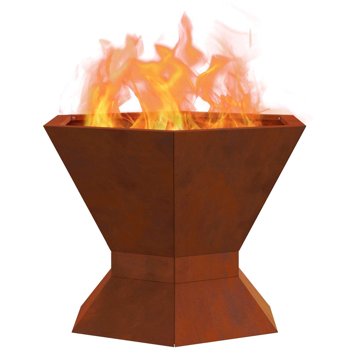vidaXL Fire Pit Black 50 x 50 x 40 cm Weatherproof Steel