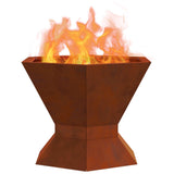 vidaXL Fire Pit Black 50 x 50 x 40 cm Weatherproof Steel