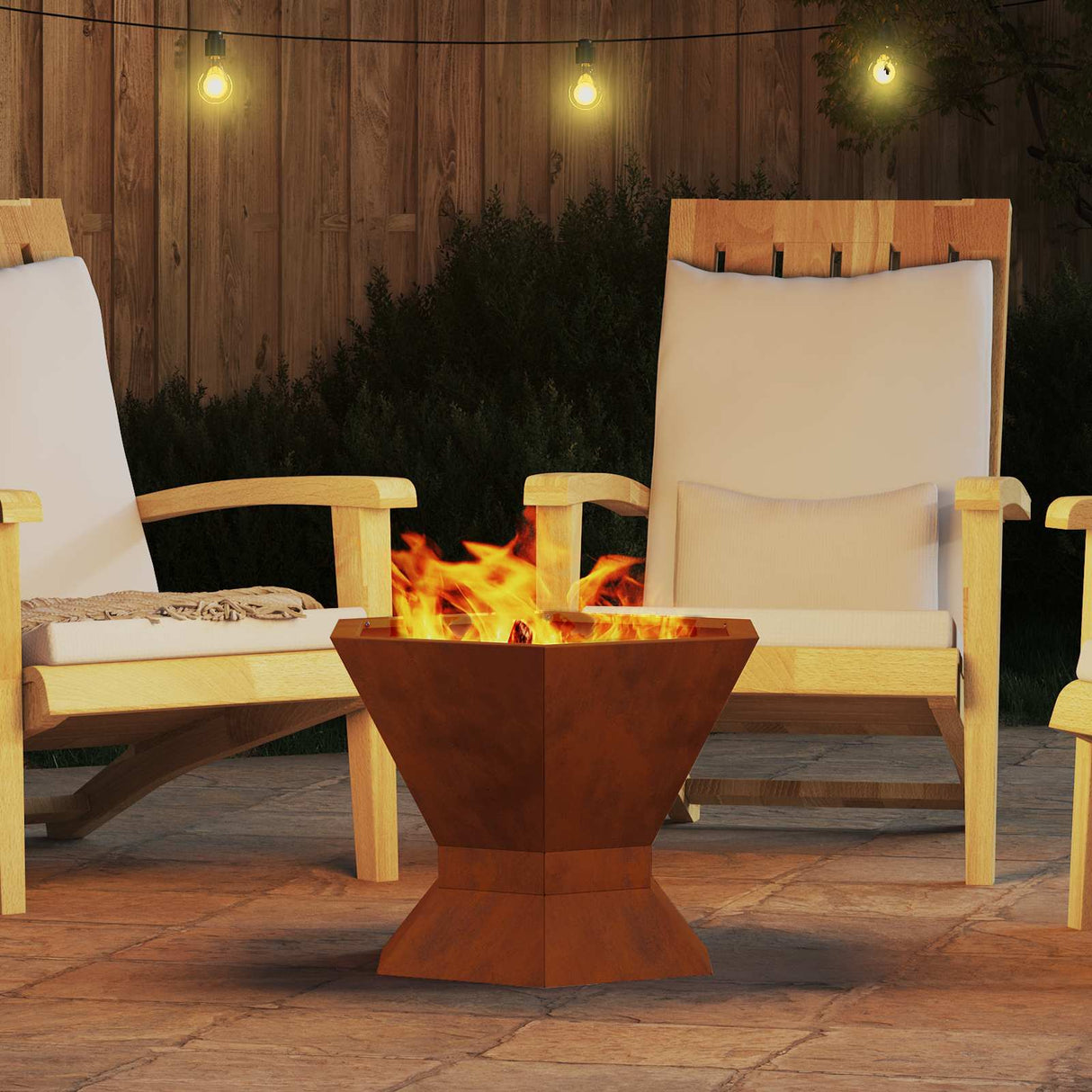 vidaXL Fire Pit Black 50 x 50 x 40 cm Weatherproof Steel