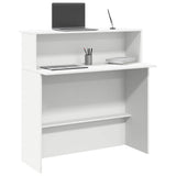 vidaXL Receptiebalie wit 100x50x103,5 cm bewerkt hout