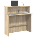 vidaXL Receptiebalie wit 100x50x103,5 cm bewerkt hout