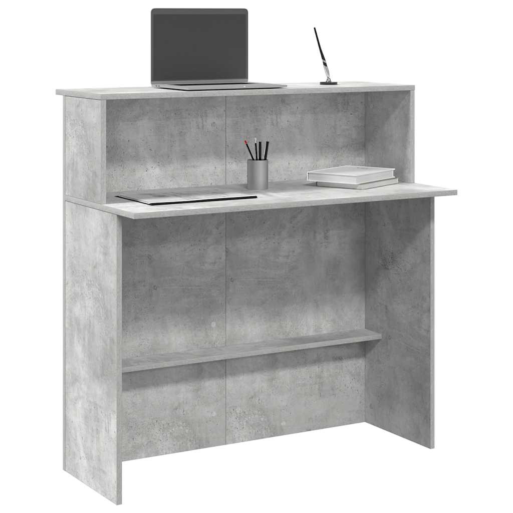 vidaXL Receptiebalie wit 100x50x103,5 cm bewerkt hout