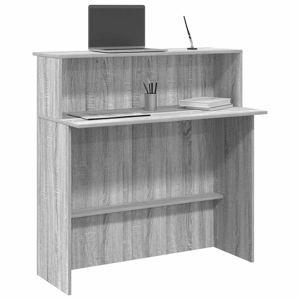 vidaXL Receptiebalie wit 100x50x103,5 cm bewerkt hout