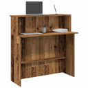 vidaXL Receptiebalie wit 100x50x103,5 cm bewerkt hout