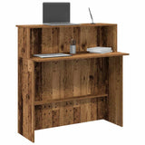 vidaXL Receptiebalie wit 100x50x103,5 cm bewerkt hout
