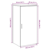 vidaXL Opbergkast wit 40x45x103,5 cm bewerkt hout