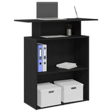 vidaXL Receptiebalie Wit 100x40x104 cm Bewerkt Hout