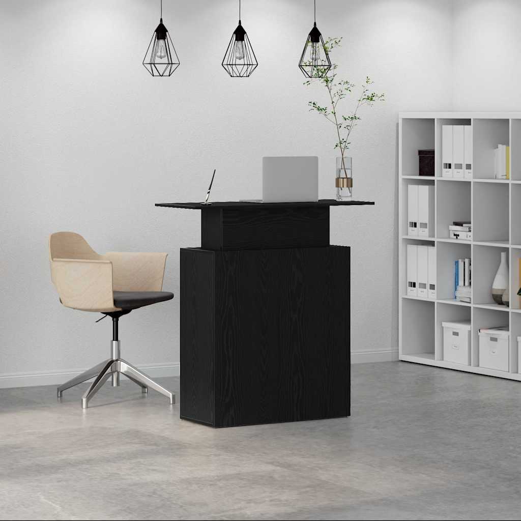 vidaXL Receptiebalie Wit 100x40x104 cm Bewerkt Hout