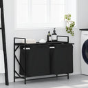 vidaXL Wasmand 2 vakken met plank grijs sonoma eiken