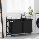 vidaXL Wasmand 2 vakken met plank grijs sonoma eiken