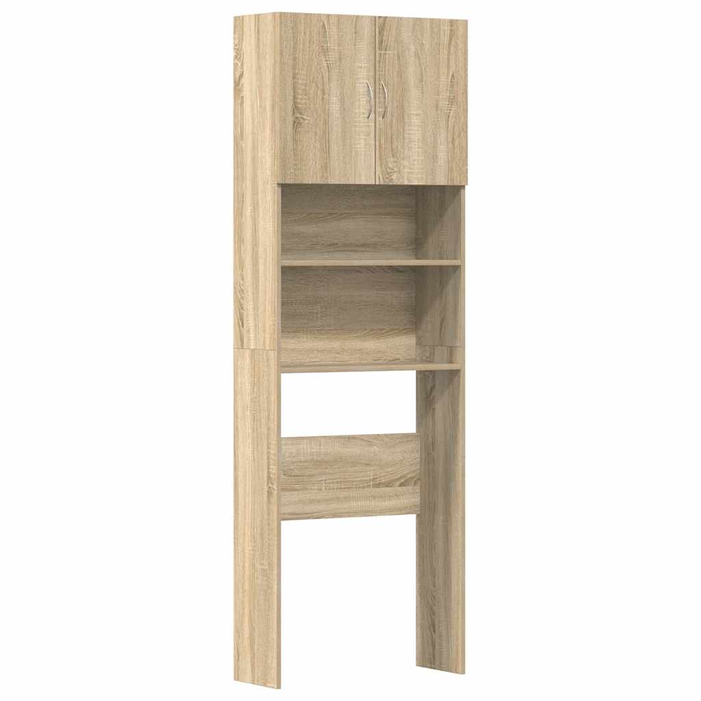 vidaXL Washing Machine Cabinet 64x24x190 cm Engineered Wood White