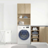 vidaXL Washing Machine Cabinet 64x24x190 cm Engineered Wood White