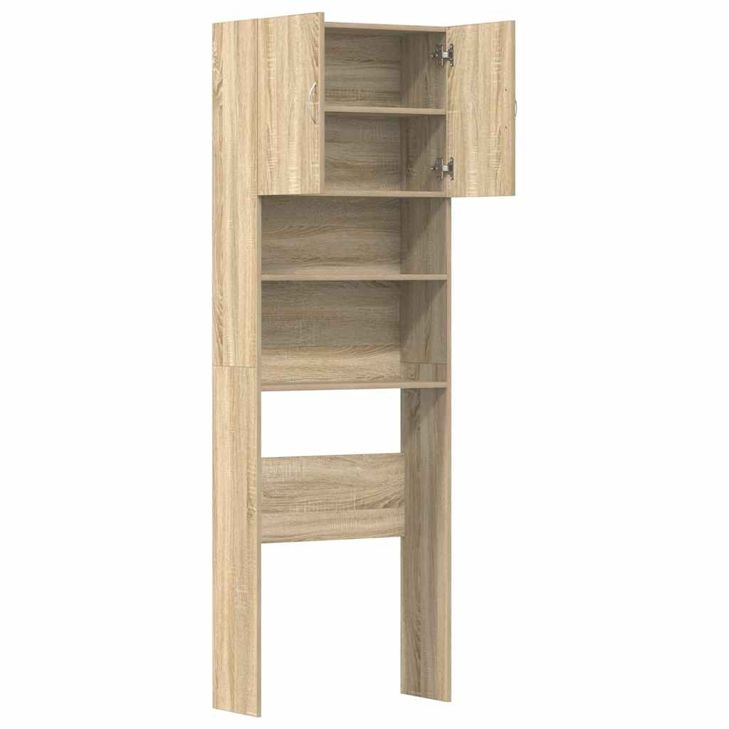 vidaXL Washing Machine Cabinet 64x24x190 cm Engineered Wood White
