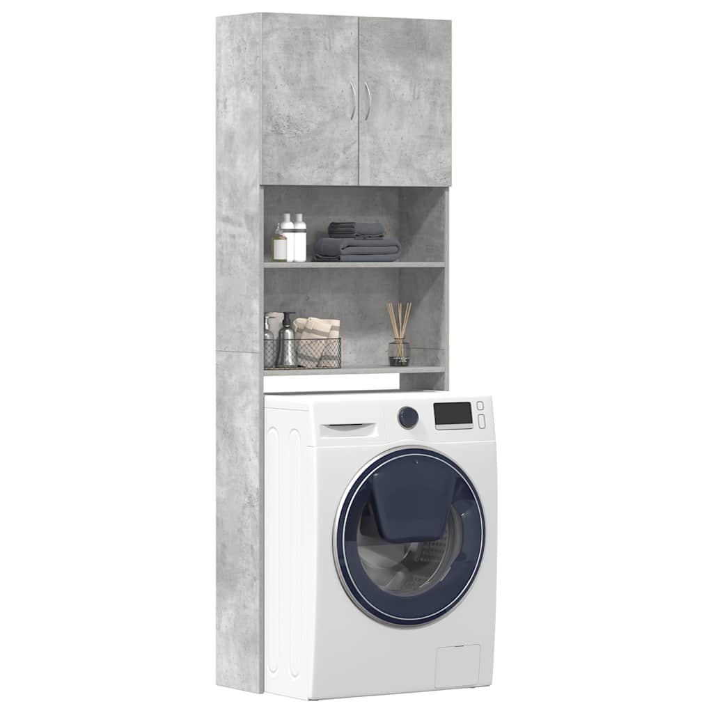 vidaXL Washing Machine Cabinet 64x24x190 cm Engineered Wood White