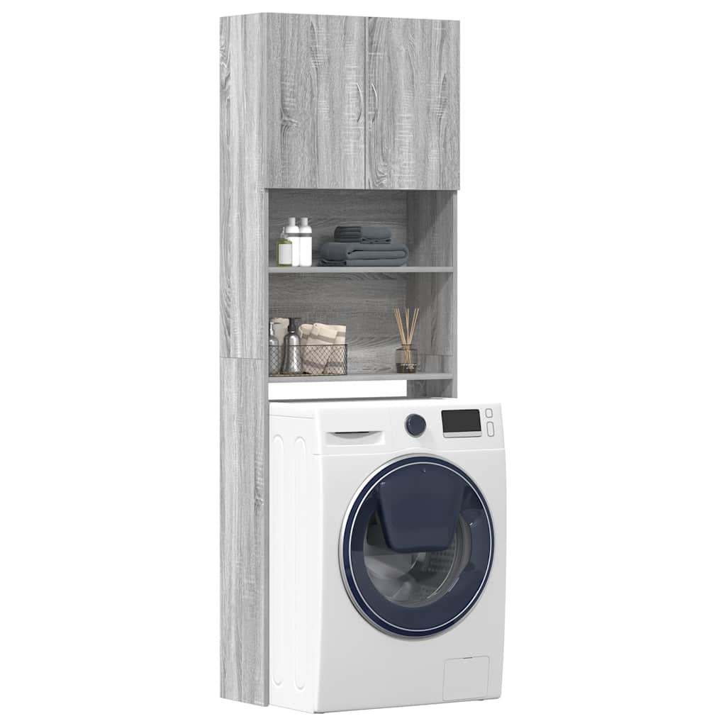vidaXL Washing Machine Cabinet 64x24x190 cm Engineered Wood White