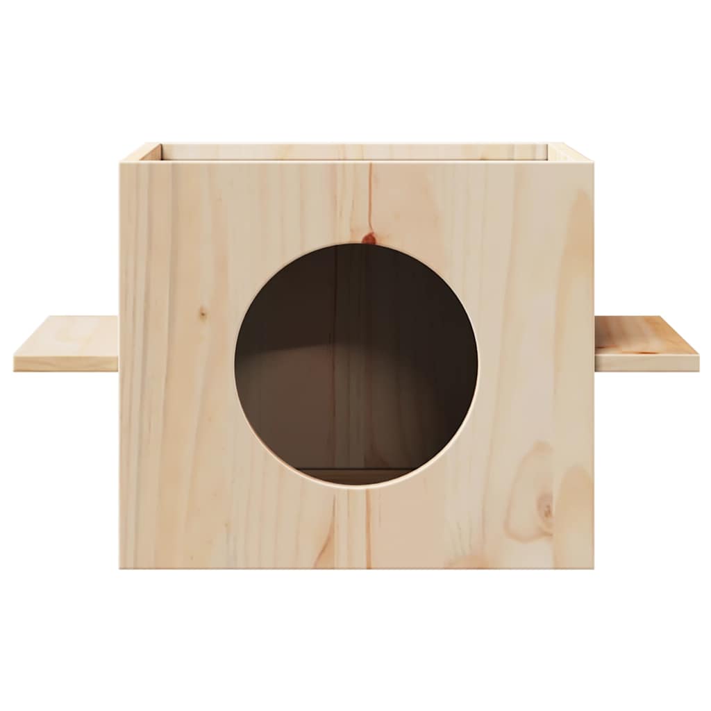 vidaXL Kattenhuis 51x35x30 cm massief grenenhout
