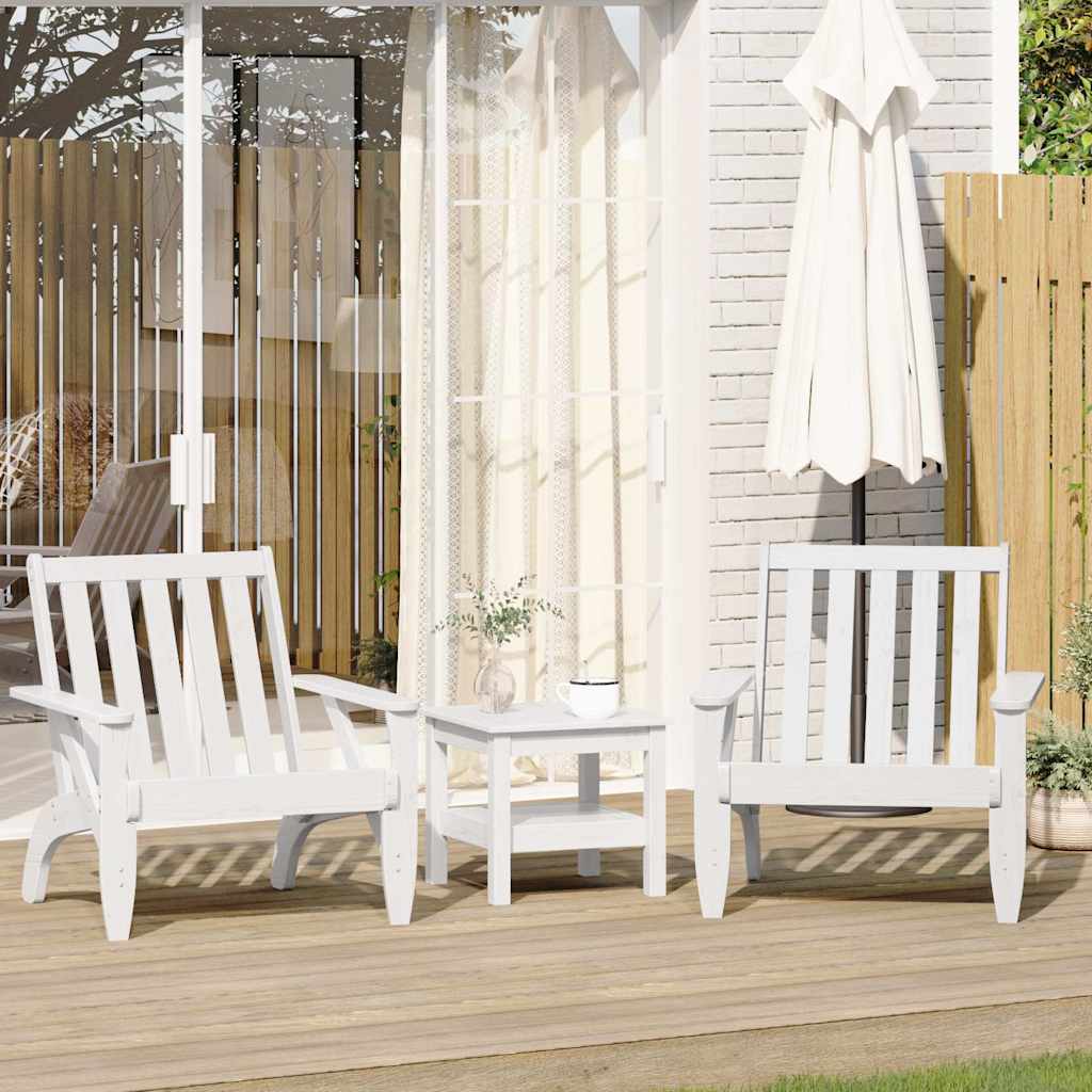 vidaXL Tuinstoel Adirondack 75x77x77 cm massief grenenhout wit