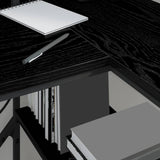 vidaXL Desk with Drawer Black Oak 120 x 79 x 86.5 cm Engineered Wood