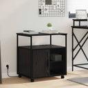 vidaXL Kast met Oplaadstation Zwart Eiken 61 x 46 x 67 cm Bewerkt hout